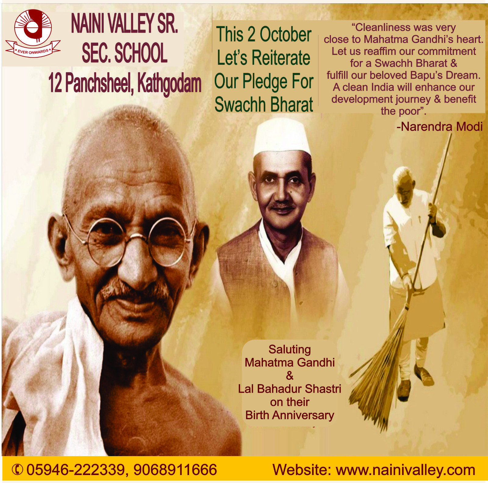 Celebrating birth Anniversary of two Great Leaders....